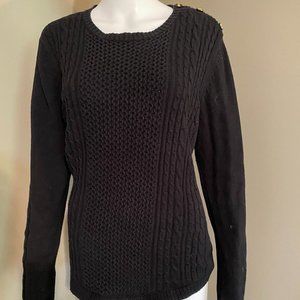 Charter Club Fitted knit sweater - black